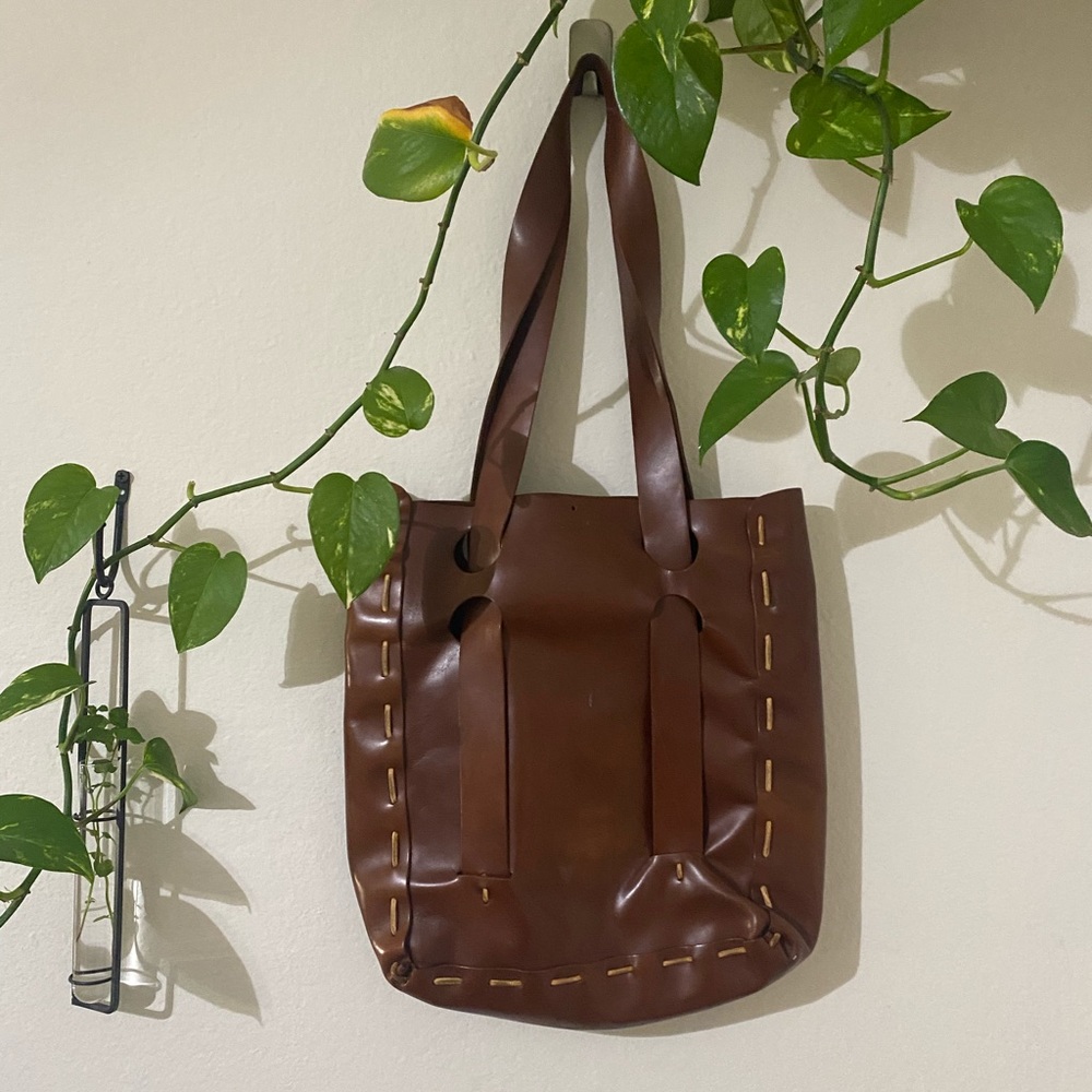 Dean Leather Accessories LA caramel tote bag